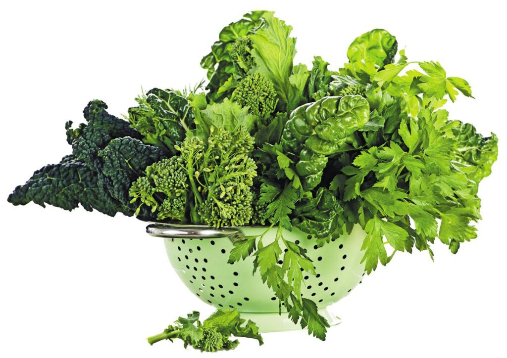 green leafy vegetables